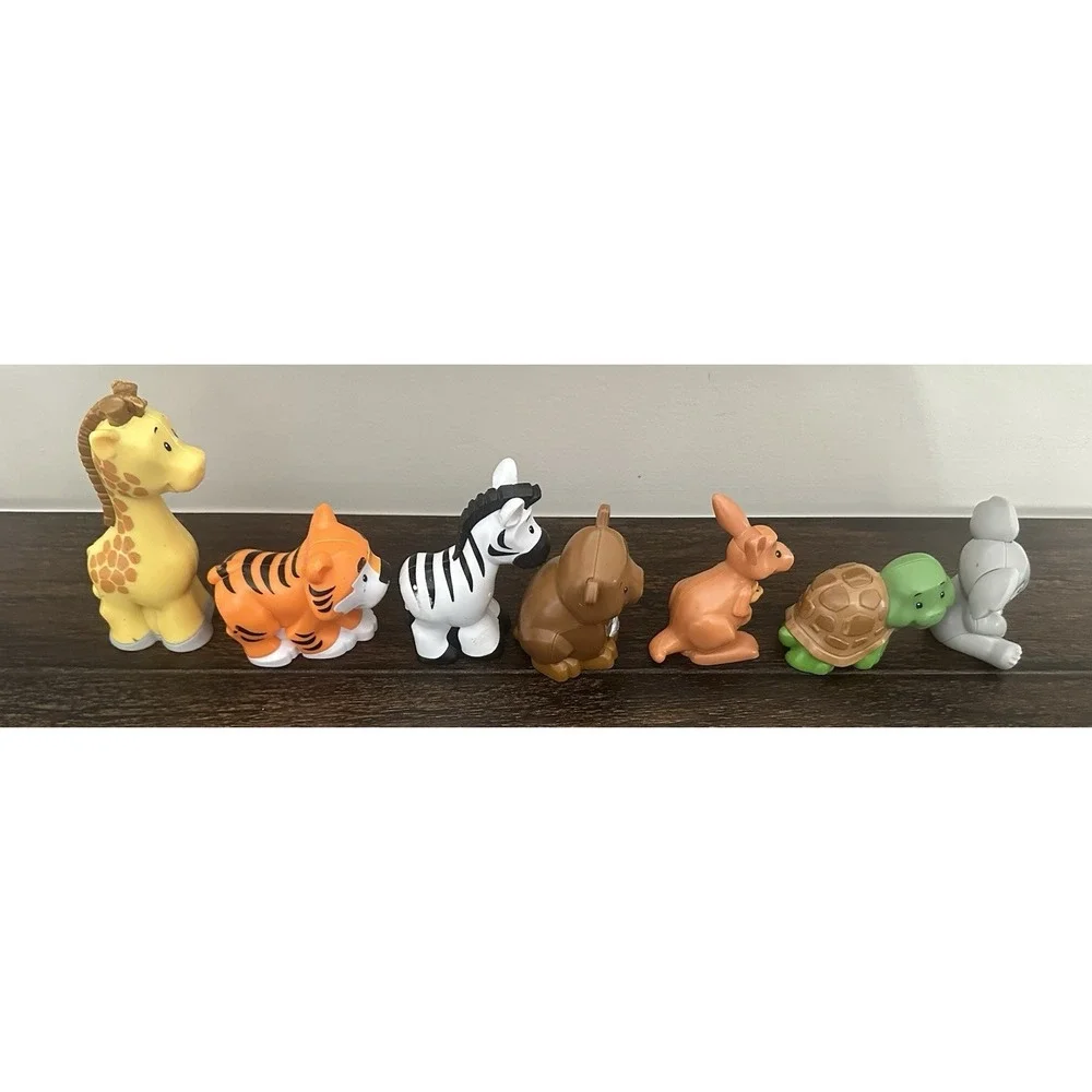 Fisher Price Little People Safari Friends Replacement Animals Lot 7 Figures Toys